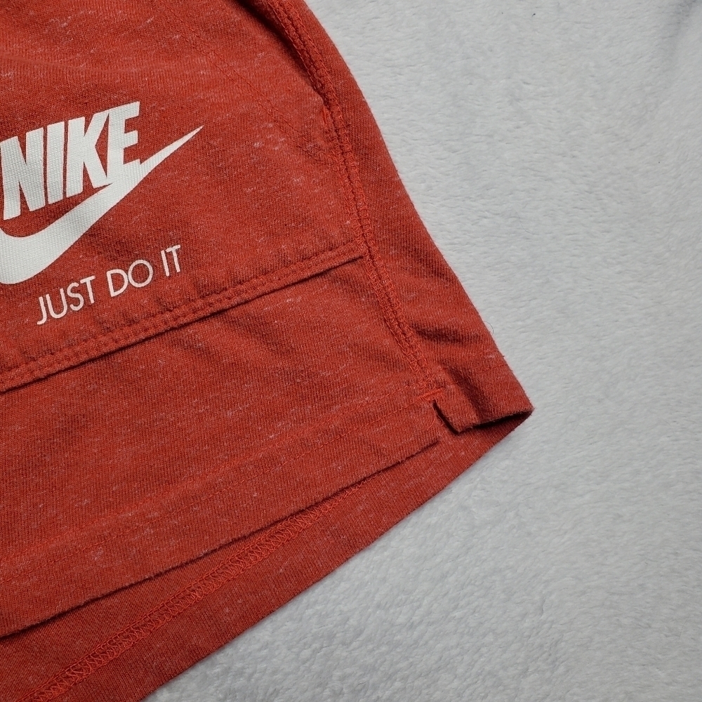 Nike Sportswear Red Gym Vintage Graphic Logo Tie Waist Shorts - Picture 4 of 7